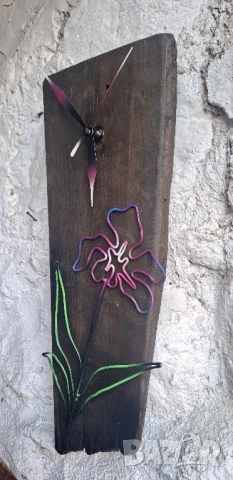 Дизайнерски стенен часовник „Ирис“ – изкуство за вашия дом, снимка 2 - Декорация за дома - 53610789