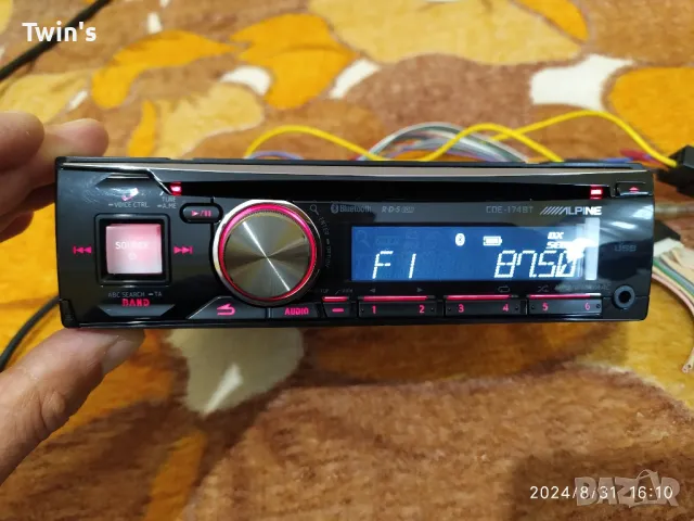 ✅ Alpine CDE-174BT CD/USB/MP3 плейър с Bluetooth, снимка 2 - Радиокасетофони, транзистори - 47245692