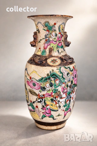 Китайска порцеланова ваза Нанкин от династията Цин. №7926