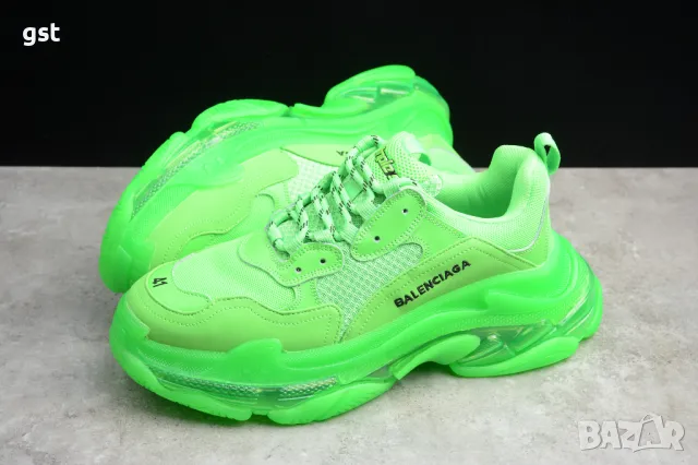 BALENCIAGA Triple S Ultra Green 💚 Баленсиага Маратонки Унисекс Редки , снимка 7 - Маратонки - 49946315