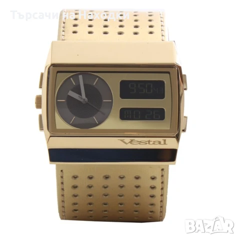 Мъжки часовник Vestal Monte Carlo Leather Gold златист кожен