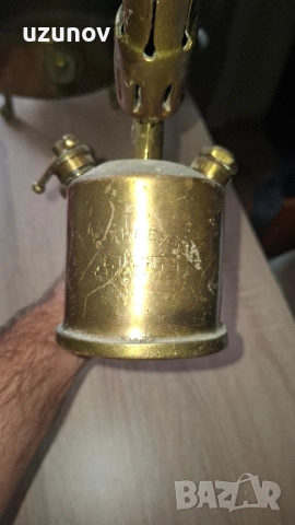 стара медингова бензиново лампа, снимка 5 - Антикварни и старинни предмети - 52354490