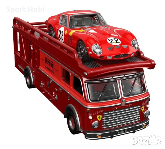 Hot wheels Ferrari Tram Transport 250 GTO & Fiat 642, снимка 2 - Колекции - 52916160