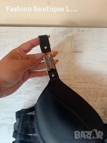 Нов черен сутиен със златни детайли 85 B 🖤, снимка 2 - Бельо - 53771417