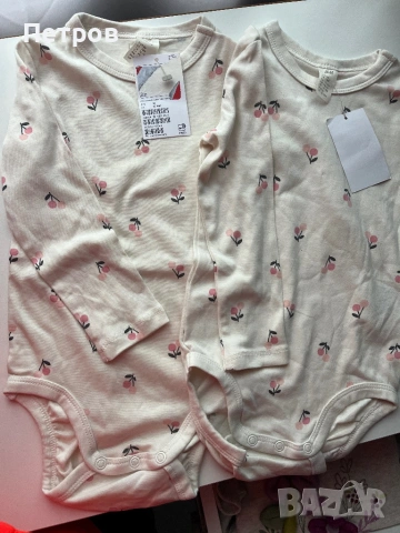 Боди с дълъг ръкав H&M, снимка 2 - Бодита за бебе - 53999045
