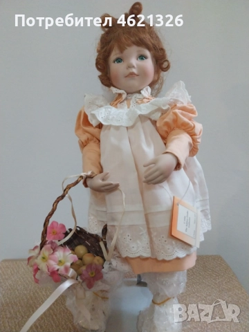Колекционерска порцеланова кукла Праскови и крем Ashton Drake нова, снимка 3 - Декорация за дома - 52044064