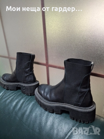 Боти стилни Zara, естественна кожа. р39. от 160лв, снимка 4 - Дамски боти - 51975636