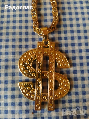 колие / медальон Златен долар, снимка 3 - Колиета, медальони, синджири - 52027716