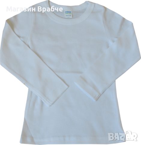 Детски тениски с дълъг ръкав 100% памучен рипс - цветни, снимка 2 - Бебешки блузки - 45649216