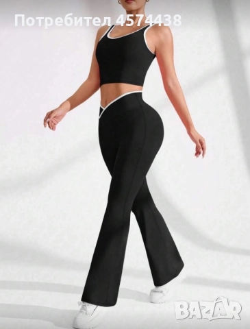 Дамски Спортен Фитнес Комплект Спортна Екипировка за Фитнес М, снимка 10 - Спортни екипи - 52503746