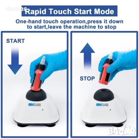 ONiLAB Vortex миксер с функция докосване, 120бр. 7/32 инча топки,черен, снимка 3 - Други - 51179643