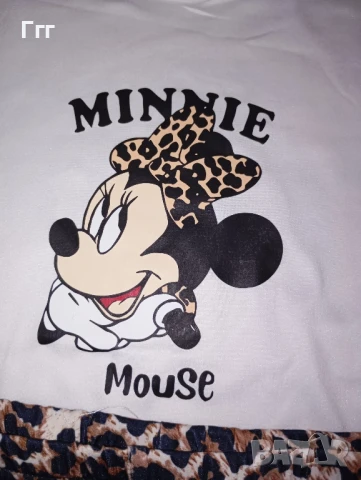 Детски комплект тениска и къси гащи Мини Маус за момиченце 9-12м 74-80см, снимка 7 - Детски комплекти - 50562441
