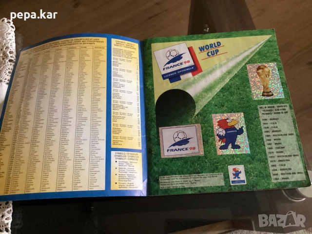 Каталог Франция 98 с всички 29 отбора със снимки на отбора , снимка 2 - Колекции - 51877780