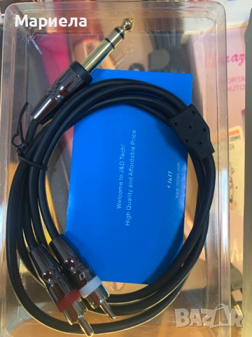 Y-разклонител, 1 RCA мъжки към 2 RCA женски / цифров стерео аудио кабел, снимка 4 - Друга електроника - 53520109