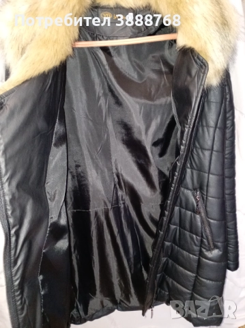 Дамско палто от изкуствена кожа, снимка 3 - Палта, манта - 52557399