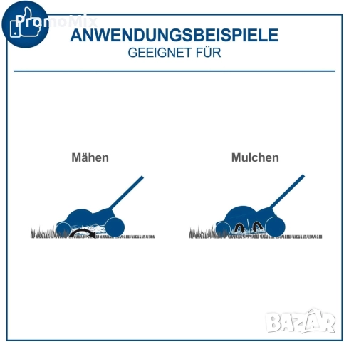 Акумулаторна косачка за трева Scheppach BC MP220 X IXES 21.5 Мини косачка за трева Мулчиране Косене, снимка 10 - Градинска техника - 52493046