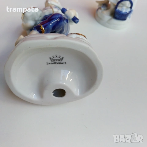 НАЙ ДОБРАТА ОФЕРТА Сет две стари немски ръчно рисувани порцеланови фигури 20см., снимка 7 - Антикварни и старинни предмети - 53143543