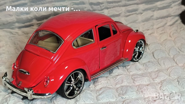 Мeталнa koличкa VW Beetle .Maщаб 1:18 . Чисто нова, снимка 5 - Колекции - 53744252