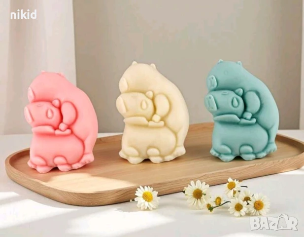 Капибара Capybara сгушени силиконов молд форма фондан шоколад гипс декор украса, снимка 5 - Форми - 51183378