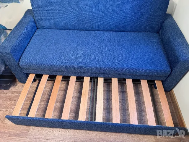 Разтегателен диван - син, снимка 3 - Дивани и мека мебел - 49877857