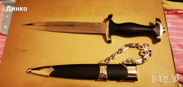 Немски кортик, нож сс реплика , снимка 4 - Антикварни и старинни предмети - 44989475