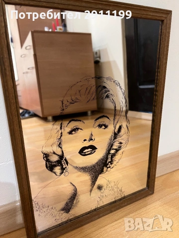 Картина огледало с Мерилин Монро, снимка 2 - Картини - 54230174