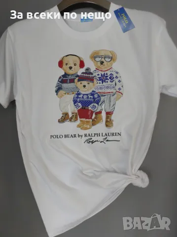 Коледна тениска за мама, татко и дете Polo Bear👚Дамска тениска👕Мъжка👚👕Детска Код LFS214, снимка 3 - Тениски - 48255652