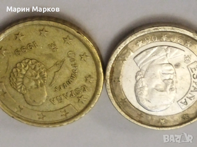 Евро Испания , снимка 2 - Нумизматика и бонистика - 53725353