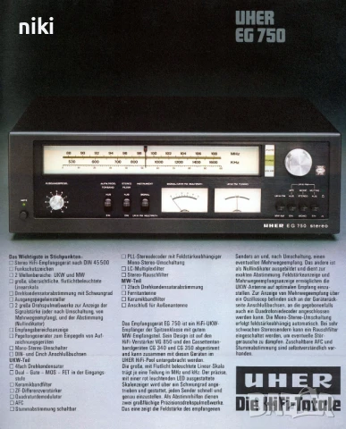 UHER EG 750 Hitachi FT-920 Tuner, снимка 2 - Ресийвъри, усилватели, смесителни пултове - 51079867