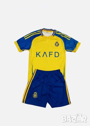 Жълт Ronaldo 24/25 сезон Детски екип с чорапи Роналдо ал насър 2025 комплект за деца, снимка 3 - Футбол - 45747828