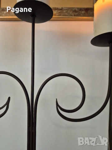  Метален свещник с винтидж дизайн – 53 см, снимка 7 - Декорация за дома - 53294194