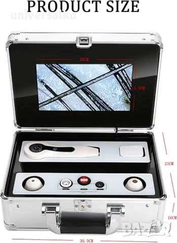 Скенер за диагностика на скалп и кожа, детектор за фоликулит, снимка 5 - Фризьорски принадлежности - 46097115