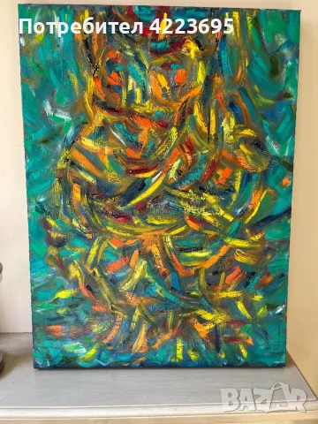 Изгодно - маслени бои, широка дървена подрамка, снимка 1