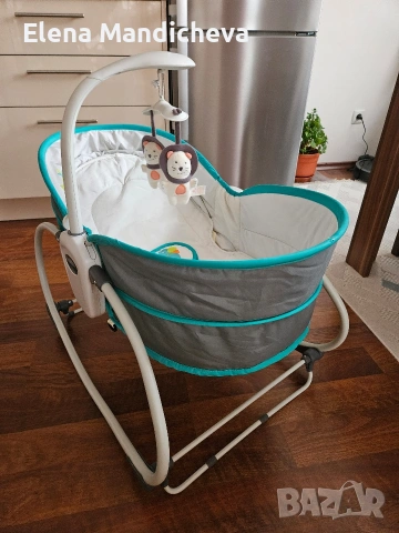 Шeзлoнг люлка кошче столче 5 в 1 Аvа новородено бебе дете c тeглo дo 9 ĸг. , снимка 3 - Детски люлки - 53482053