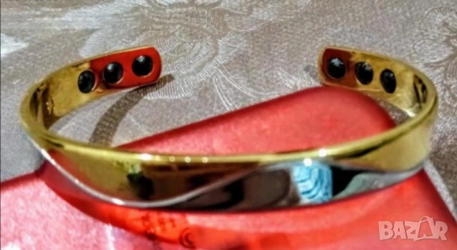 Изискана нано гривна с 9к бяло и жълто попълнено злато 25 лв., снимка 4 - Гривни - 51779653