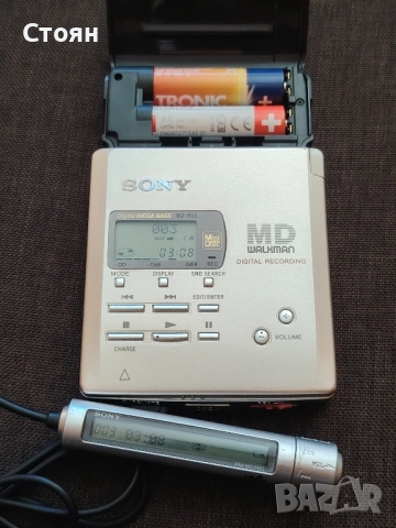 мини диск,minidisc,walkman sony mz r55, снимка 2 - Радиокасетофони, транзистори - 51951774