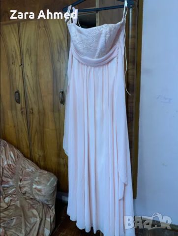 Бална рокля L размер цвят праскова, снимка 4 - Рокли - 45761771