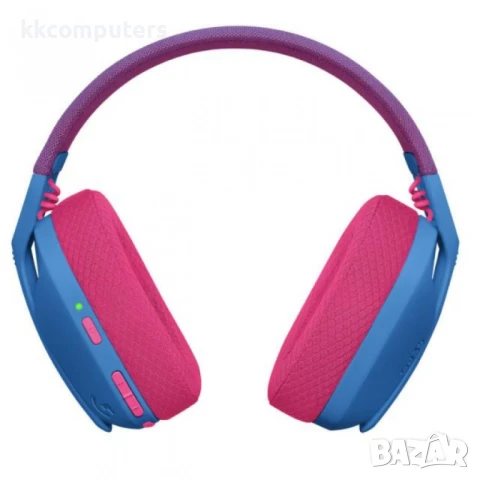 Logitech G435 Lightspeed Wireless, Микрофон, Син/Розов Геймърски Безжични Слушалки, снимка 3 - Bluetooth слушалки - 50639290