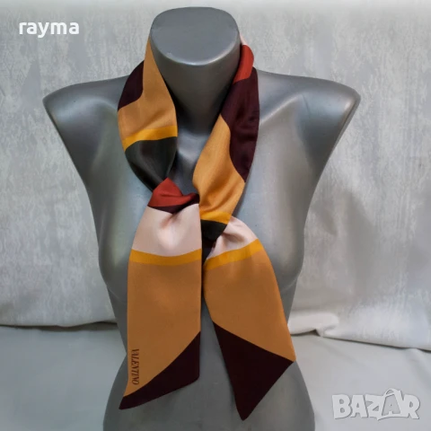 Valentino копринен шал, снимка 4 - Шалове - 51194254