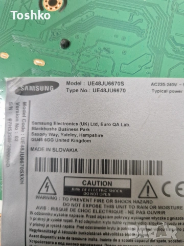 SAMSUNG UE48JU6670S MAIN BN41-02344D BN94-10511J  BN44-00807D TCON BN41-02297A PANEL CY-WJ048HGLVBH, снимка 4 - Части и Платки - 53525387