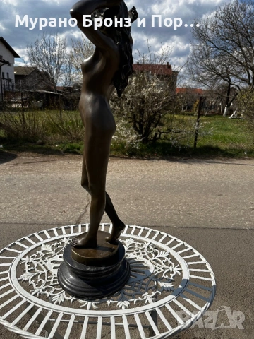 Масивна бронзова статуетка Pitta Luga – 76 см, 16 кг, снимка 3 - Антикварни и старинни предмети - 53985061