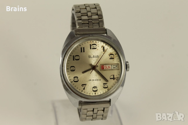 Руски Ръчен Часовник SLAVA 2628 Със 26 Камъка, снимка 2 - Мъжки - 51607107
