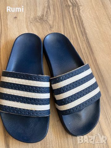 Оригинални синьо/бели чехли adidas Adilette ! 39 н, снимка 3 - Маратонки - 46286667