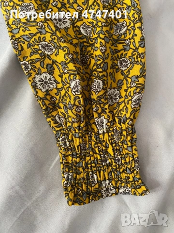 Тънка дамска рокля с флорален принт, р-р S, снимка 2 - Рокли - 53606738