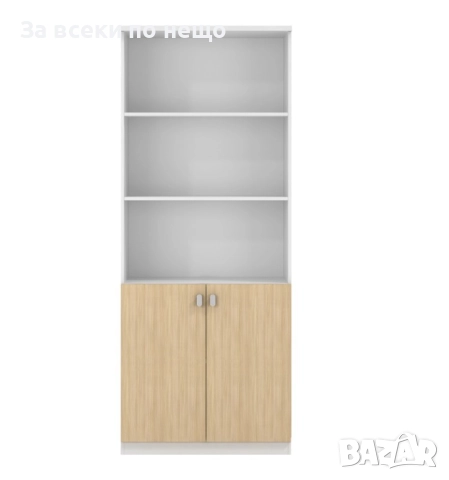 Библиотека Денит 069-000070 цвят бял-натурал Код P1382, снимка 2 - Секции и витрини - 52174257