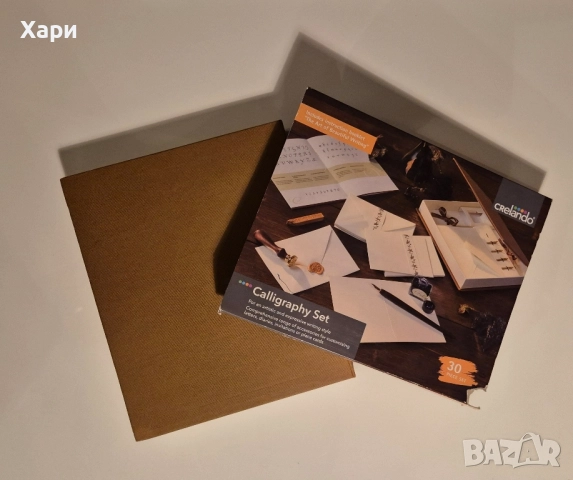 Комплект за калиграфия, Crelando, черен, 30 части, снимка 2 - Ученически пособия, канцеларски материали - 51897942