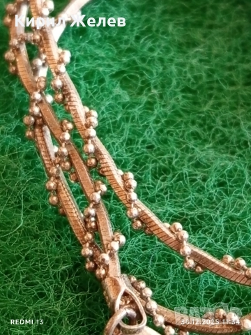 Артистичен сребърен ланец уникална много красива плетка майсторска изработка 52371, снимка 2 - Колиета, медальони, синджири - 52934628