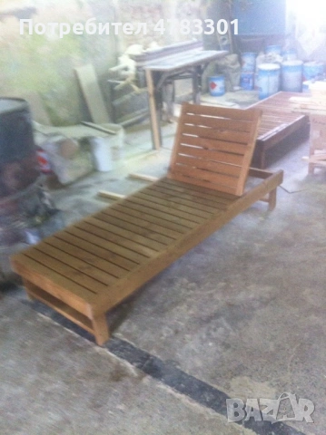 Шезлонги . Дървени шезлонги, снимка 13 - Градински мебели, декорация  - 54040031