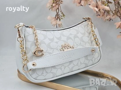 Coach Нова Кожена Бяла Дамска Чанта 