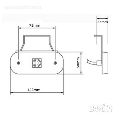 Габарит диоден с мигач 12V/24V, 1брой - 894062, снимка 3 - Аксесоари и консумативи - 53561573